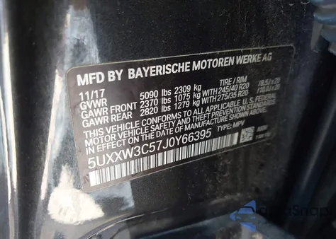 2018 BMW X4 xDrive28I z USA, uszkodzony, nr VIN 5UXXW3C57J0Y66395